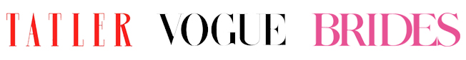 Featured in Tatler, Vogue and Brides Magazine.
